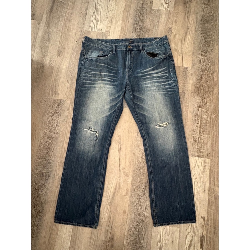 Buffalo David Bitton Six-x Basic Slim Straight Stretch Jeans Mens 44x34 Blue